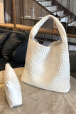 Woven Tote Handbag-Match Underarm Bag with Purse