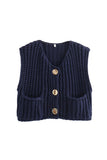 MeMe Chunky Knit Sweater Vest