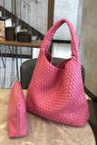 Woven Tote Handbag-Match Underarm Bag with Purse