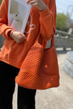 Woven Tote Handbag-Match Underarm Bag with Purse