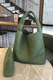 Woven Tote Handbag-Match Underarm Bag with Purse