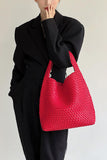 Woven Tote Handbag-Match Underarm Bag with Purse