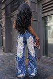 Graffiti Denim Jumpsuit