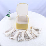 Travel Small Jewelry Case With 6 Zipper Velvet Bags