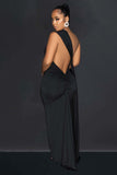 Open Back "O" Ring Trail Maxi Dress