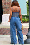 Donyelle Shirred Denim Jumpsuit